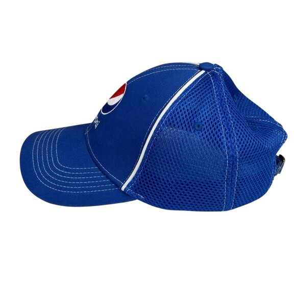 Pepsi Hat Baseball Cap Blue Mesh Strap Back Trucker Adjustable - Picture 5 of 8